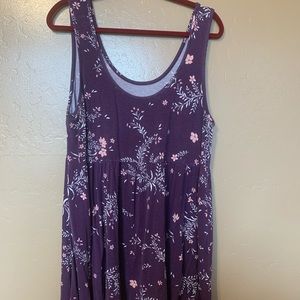 Torrid 2X 18 purple floral tank super soft